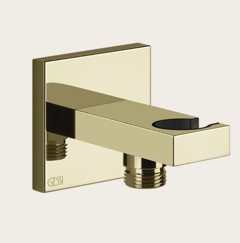 Шланговое подсоединение, Gessi, Rettangolo shower, цвет-Brass PVD