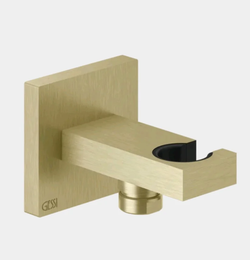 Шланговое подсоединение, Gessi, Rettangolo shower, цвет-Brushed Brass PVD