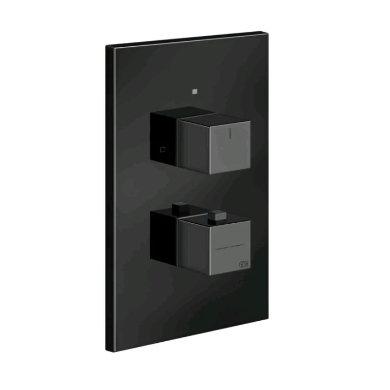 Смеситель для душа, Gessi, Rettangolo shower, на 2 потребителя, цвет-Black Metal PVD