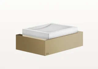 Мыльница, Gessi, Rettangolo, шгв 140*95*47, цвет-белый/Warm Bronze Brushed PVD — иконка