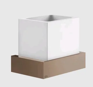 Стакан, Gessi, Rettangolo, шгв 140*95*116.5, цвет-белый/Copper Brushed PVD
