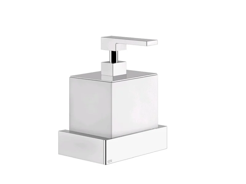 Дозатор для жидкого мыла, Gessi, Rettangolo, шгв 140*120*175, цвет-хром/белый