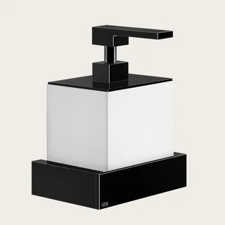 Дозатор для жидкого мыла, Gessi, Rettangolo, шгв 140*120*187, цвет дозатора-Black Metal PVD/белый