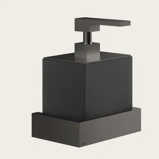 Дозатор для жидкого мыла, Gessi, Rettangolo, шгв 140*120*187, цвет дозатора-Black Metal Brushed PVD/чёрный — иконка