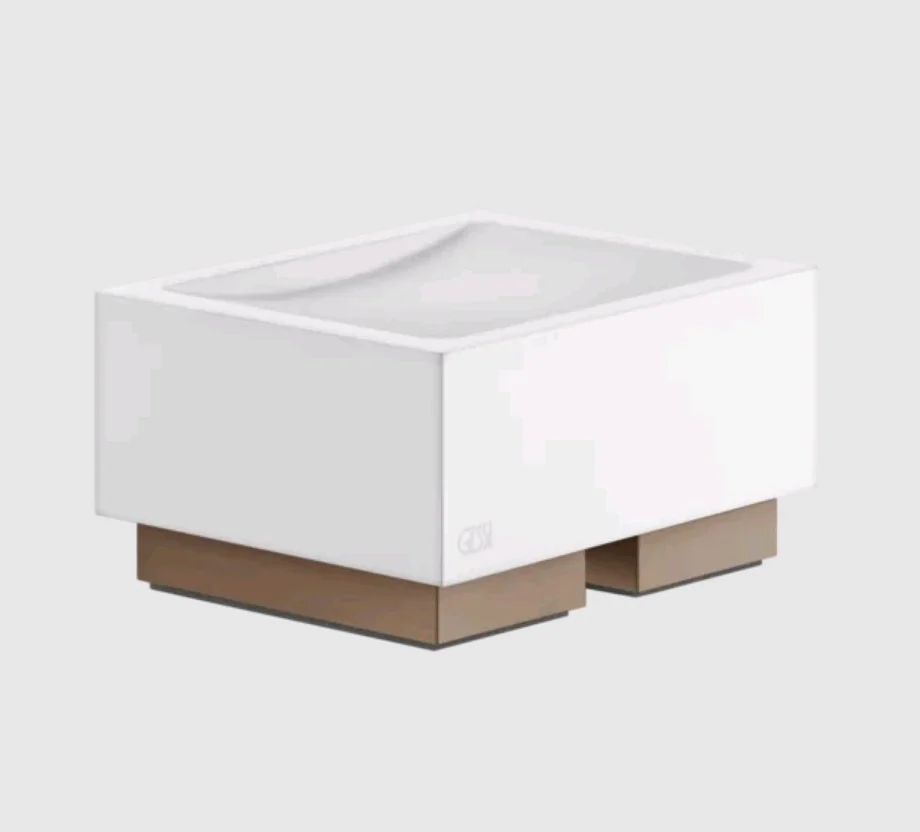 Мыльница, Gessi, Rettangolo, шгв 105*85*56.5, цвет-белый/Copper Brushed PVD