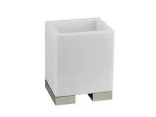 Стакан, Gessi, Rettangolo, шгв 105*85*125, цвет-Finox/белый