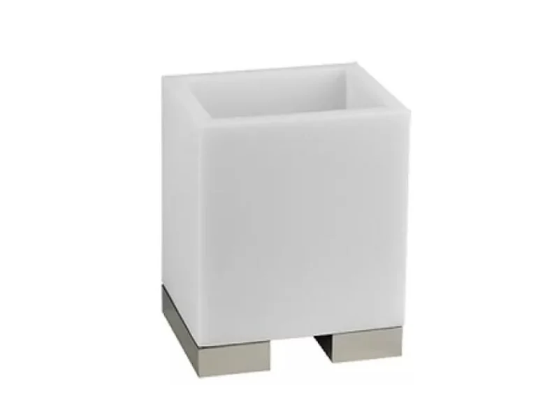 Стакан, Gessi, Rettangolo, шгв 105*85*125, цвет-Finox/белый