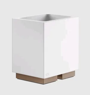 Стакан, Gessi, Rettangolo, шгв 105*85*126.5, цвет-белый/Copper Brushed PVD