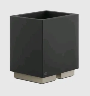 Стакан, Gessi, Rettangolo, шгв 105*85*125, цвет-чёрный/Finox Brushed Nickel
