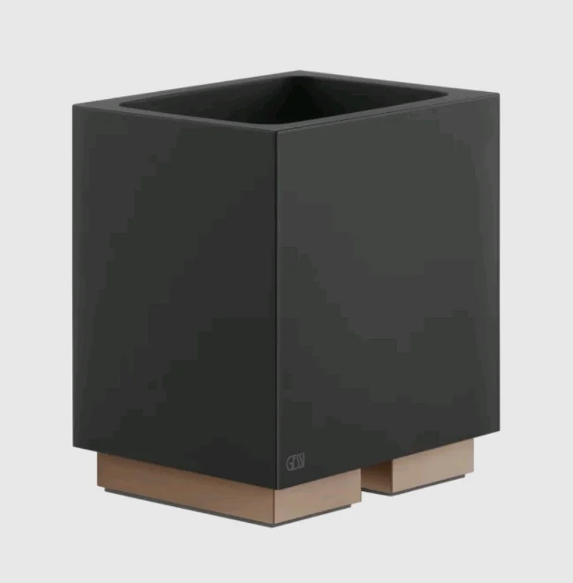 Стакан, Gessi, Rettangolo, шгв 105*85*125, цвет-чёрный/Copper Brushed PVD