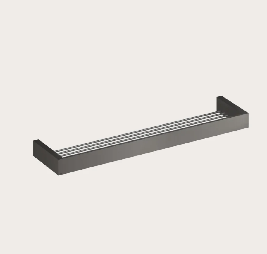Полка, Gessi, Rettangolo, шгв 600*120*35, цвет-Black Metal Brushed PVD