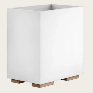 Корзина для бумаг, Gessi, Rettangolo, шгв 250*170*257, цвет-белая/Copper PVD