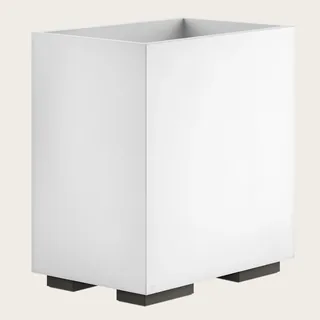 Корзина для бумаг, Gessi, Rettangolo, шгв 250*170*257, цвет-белая/Black Metal Brushed PVD