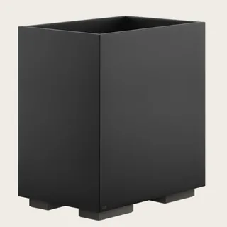 Корзина для бумаг, Gessi, Rettangolo, шгв 250*170*257, цвет-чёрная/Black Metal Brushed PVD