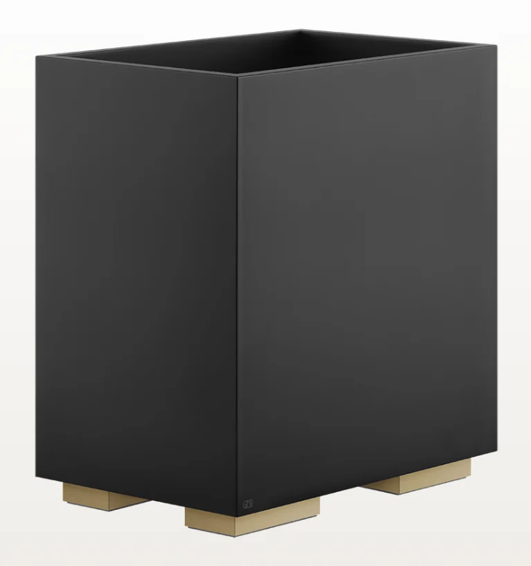 Корзина для бумаг, Gessi, Rettangolo, шгв 250*170*257, цвет-чёрный/Warm Bronze Brushed PVD