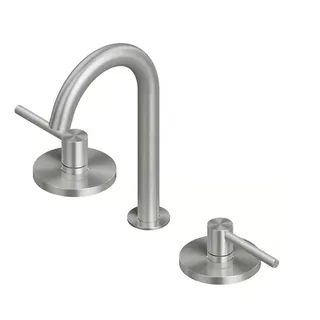 Смеситель для раковины, Quadro design, FFQT, на раковину/столешницу, цвет-Steel Brushed