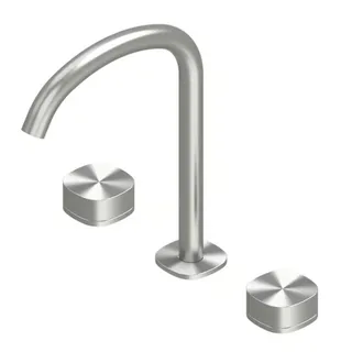 Смеситель для раковины, Quadro design, Super, на раковину/столешницу, цвет-Steel Brushed