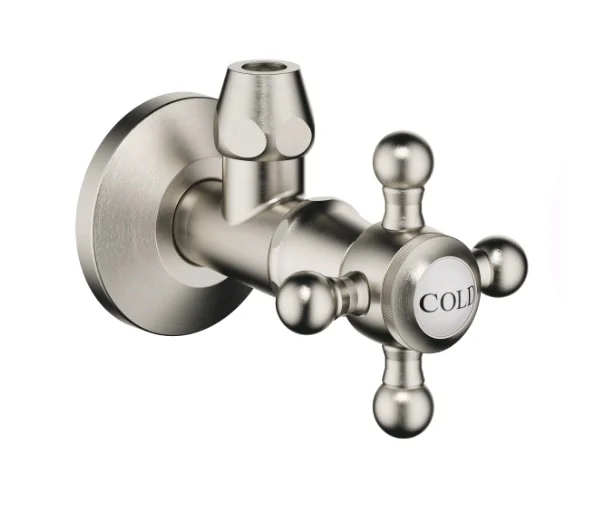 Вентиль, Dornbracht, Madison, угловой, 1/2", GOLD, цвет-платина матовая