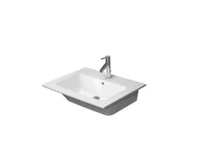 Раковина, Duravit, ME by Starck, шгв 630*490*180, отверстия для смесителя-отсутствуют, цвет-белый