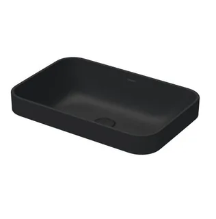 Раковина, Duravit, Happy D.2 Plus, шгв 600*400*165, отверстия для смесителя-отсутствуют, цвет-антрацит матовый (Anthracite matt)