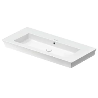 Раковина, Duravit, White Tulip, шгв 1055*490*155, отверстия для смесителя-отсутствуют, цвет раковины-белый глянцевый