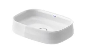 Раковина, Duravit, Zencha, шгв 550*390*135, отверстия для смесителя-отсутствуют, цвет-белый шелковисто-матовый