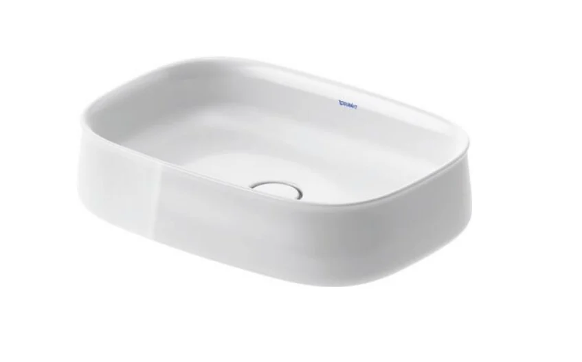 Раковина, Duravit, Zencha, шгв 550*390*135, отверстия для смесителя-отсутствуют, цвет-белый шелковисто-матовый