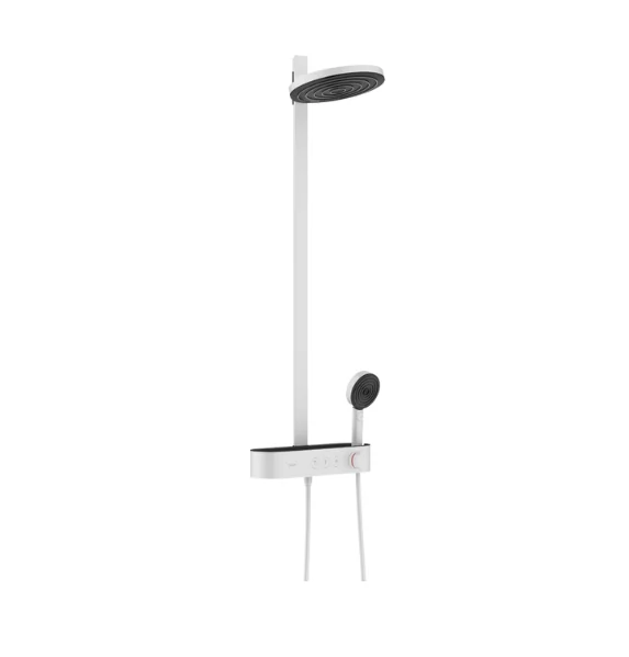 Душевая стойка, Hansgrohe, Pulsify S, цвет-белый матовый