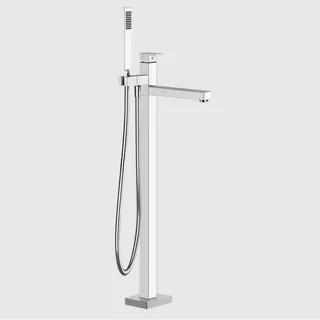 Смеситель для ванны и душа, Gessi, Rettangolo, напольный, цвет-хром