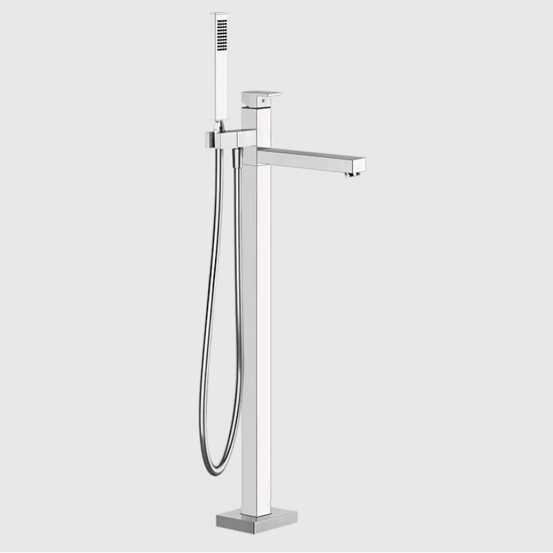 Смеситель для ванны и душа, Gessi, Rettangolo, напольный, цвет-хром