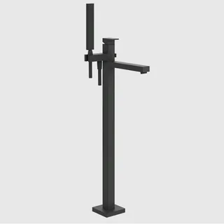 Смеситель для ванны и душа, Gessi, Rettangolo, напольный, цвет-черный матовый