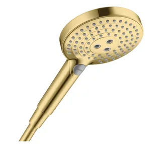 Ручной душ, Hansgrohe, Raindance Select S, EcoSmart, 120, цвет-полированное золото