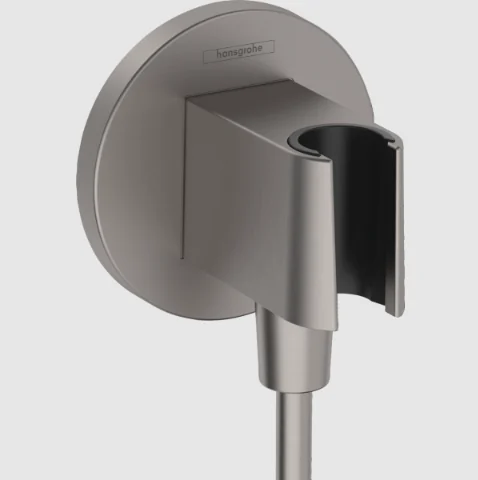 Шланговое подсоединение, Hansgrohe, Fixfit S, цвет-шлифованный чёрный хром
