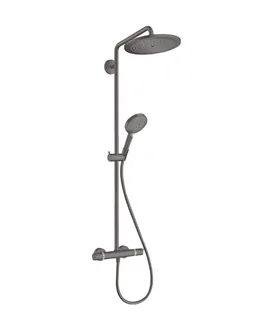 Душевая стойка, Hansgrohe, Croma Select S, цвет-шлифованный черный хром