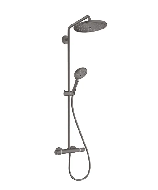 Душевая стойка, Hansgrohe, Croma Select S, цвет-шлифованный черный хром