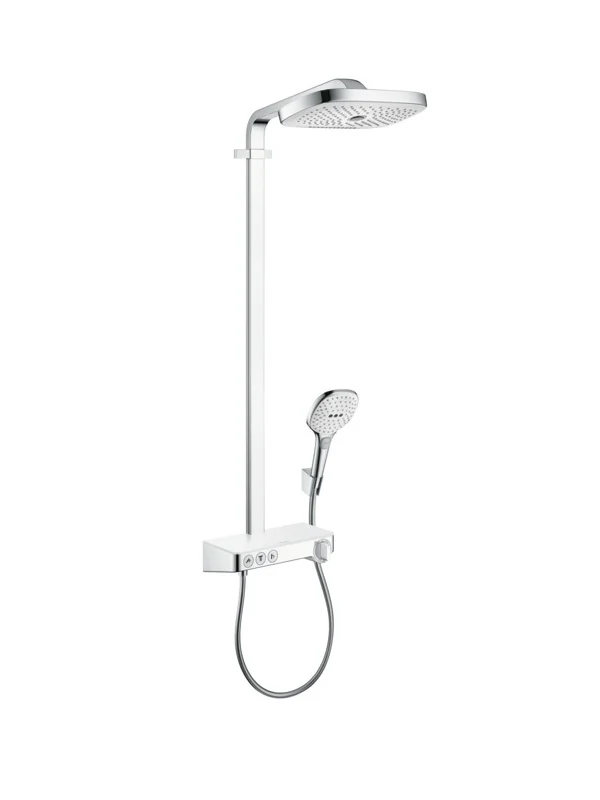 Душевая стойка, Hansgrohe, Raindance Select E, цвет-белый/хром
