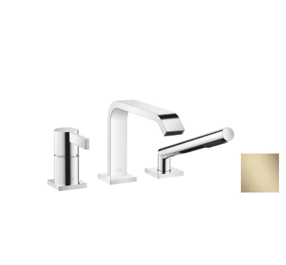 Смеситель для ванны и душа, Dornbracht, Imo, на борт ванны, цвет-Light Gold сатинированный