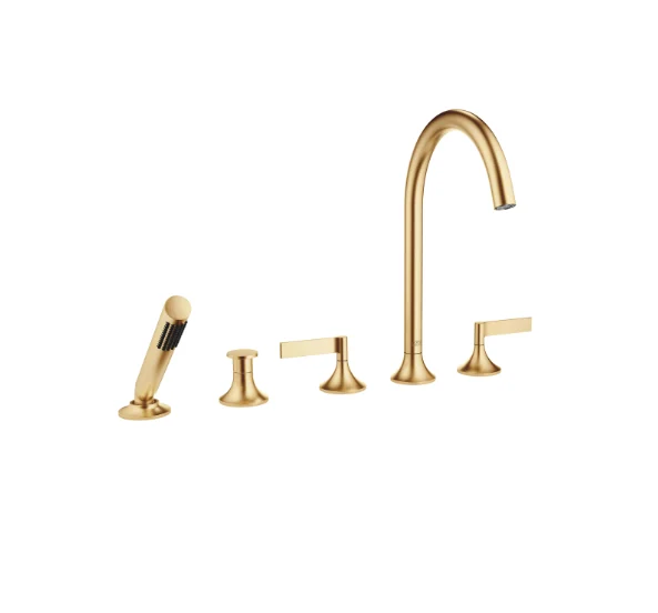 Смеситель для ванны и душа, Dornbracht, Vaia, на борт ванны, цвет-латунь сатинированная