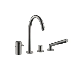 Смеситель для ванны и душа, Dornbracht, Meta, на борт ванны, цвет-Dark Platinum сатинированная