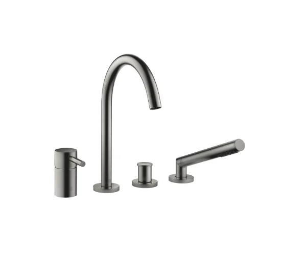 Смеситель для ванны и душа, Dornbracht, Meta, на борт ванны, цвет-Dark Platinum сатинированная