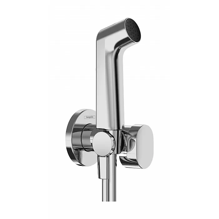 Гигиенический душ, Hansgrohe, S 1jet EcoSmart+, с запорным вентилем, для холодной воды, цвет-хром