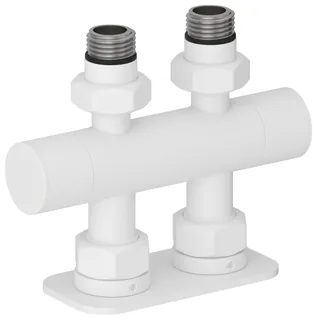 Вентиль, Сунержа, EU50, 2 х НР G 1/2" / 2 х НГ G 3/4", прямой, скрытый, цвет-белый матовый