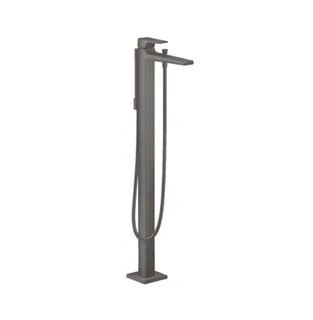 Смеситель для ванны и душа, Hansgrohe, Metropol, напольный, цвет-шлифованный черный хром