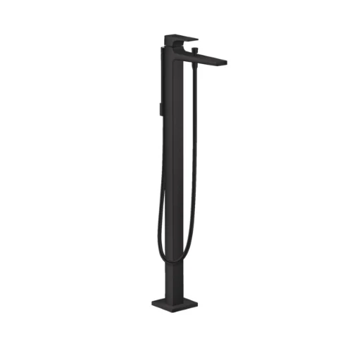 Смеситель для ванны и душа, Hansgrohe, Metropol, напольный, цвет-черный матовый