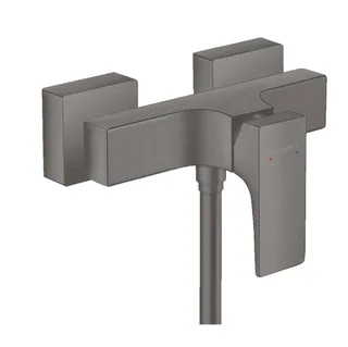 Смеситель для душа, Hansgrohe, Metropol, на 1 потребитель, настенный, цвет-шлифованный черный хром