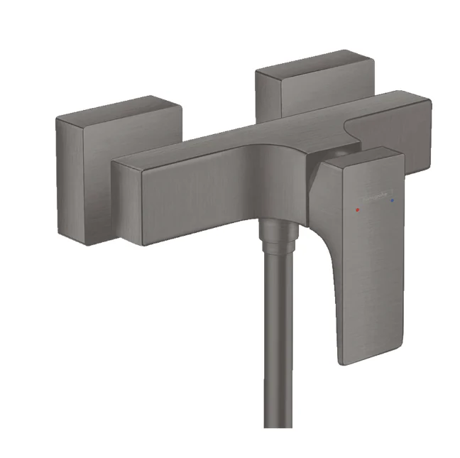 Смеситель для душа, Hansgrohe, Metropol, на 1 потребитель, настенный, цвет-шлифованный черный хром
