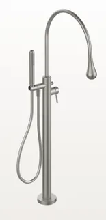 Смеситель для ванны и душа, Gessi, GOCCIA, напольный, цвет-Brushed Chrome — иконка