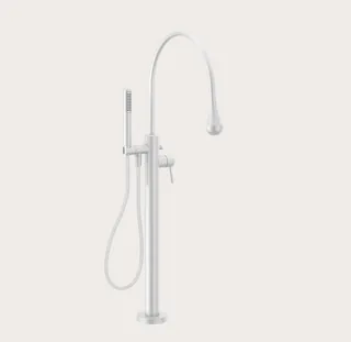 Смеситель для ванны и душа, Gessi, GOCCIA, напольный, цвет-Matt White
