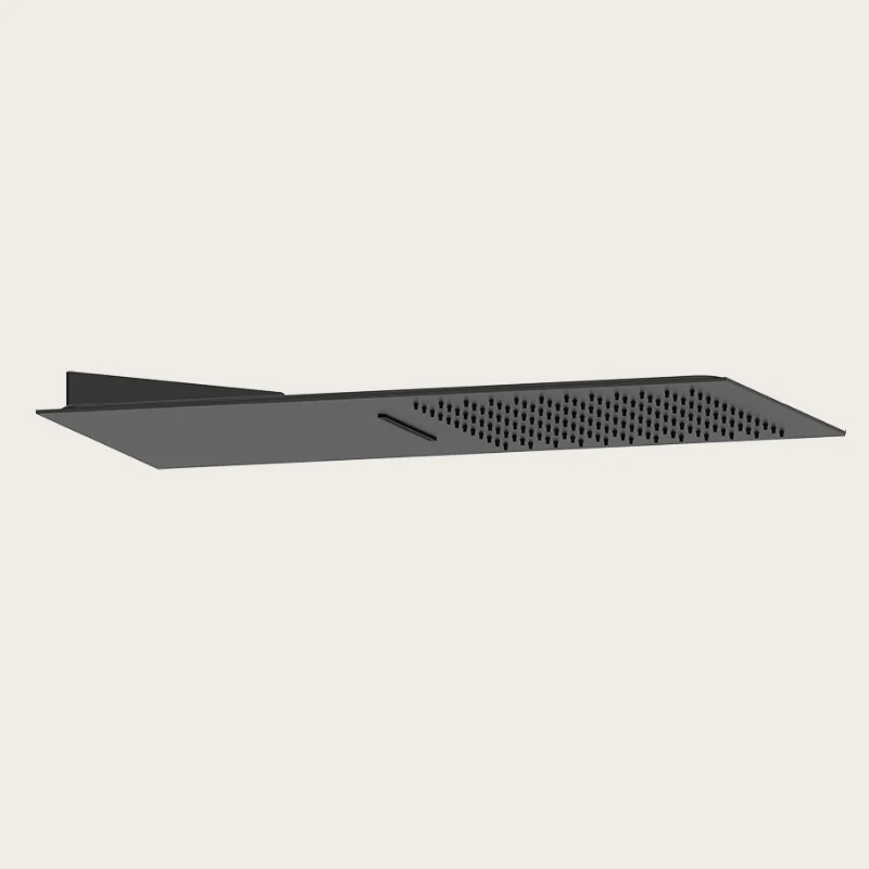 Душевая система, Gessi, Tremillimetri, 300*300, цвет-черный матовый