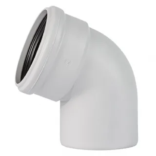 Отвод, Ostendorf, Skolan Safe, SKB, 67°, 50(58), PP-MD, цвет-RAL 7035 светло-серый